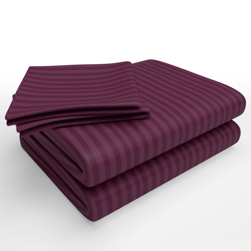 best burgundy super king size cotton folded bedsheets